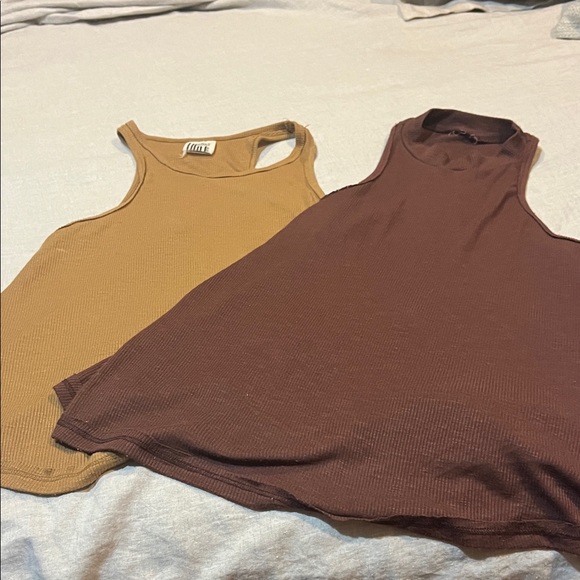 Free People Tops - Free People Brown and Tan Tank Tops